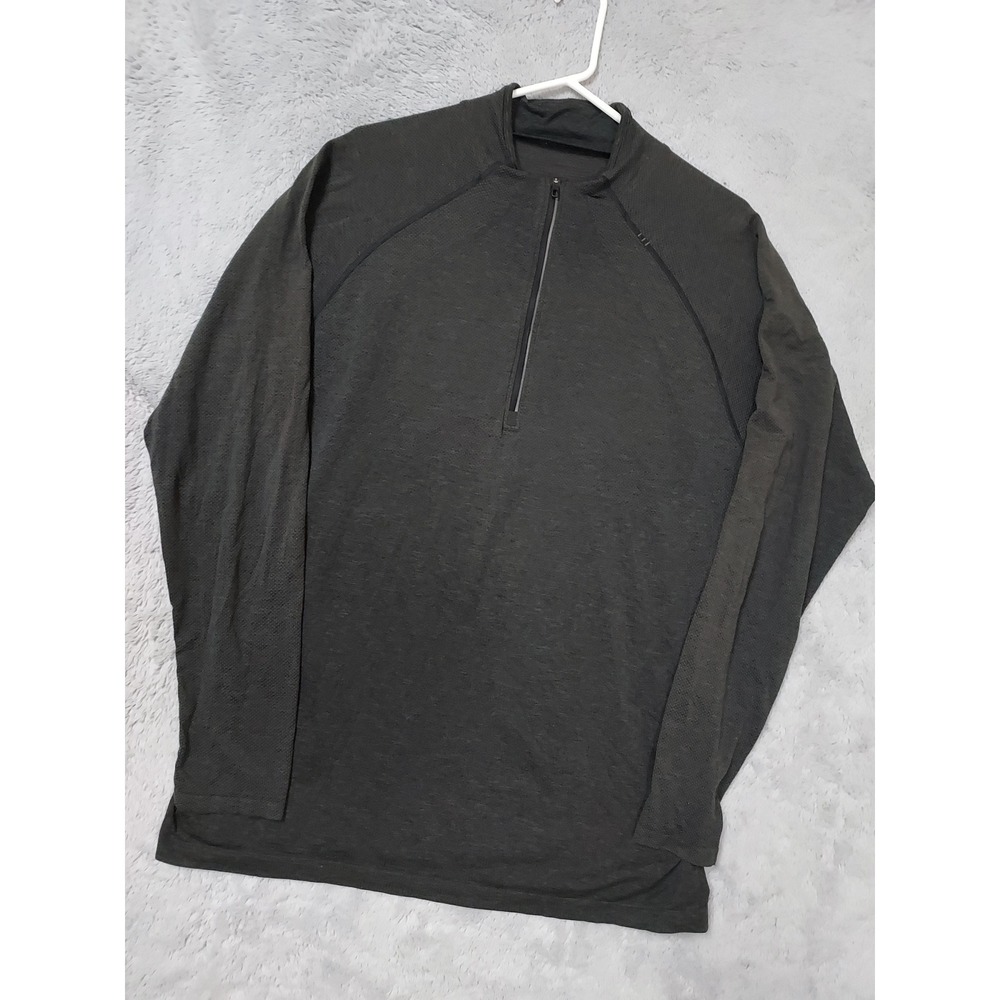 Lululemon Pullover Mens Large Metal Vent Tech 1/2 Zip Gray Performance Active L